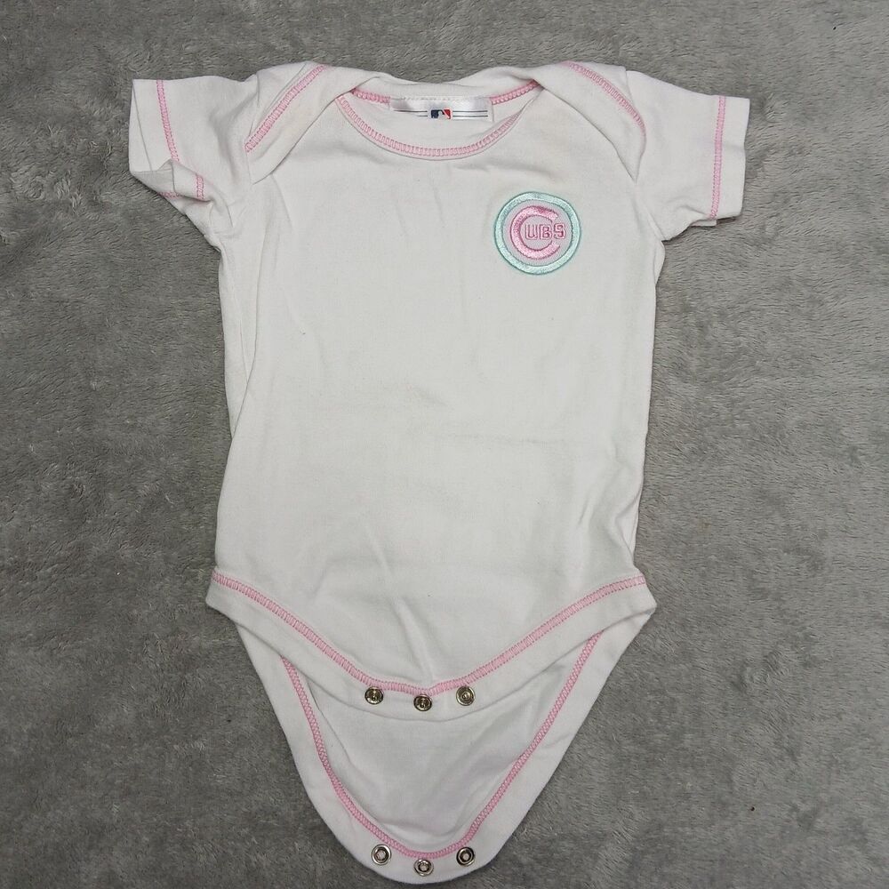 Chicago Cubs 0-3M Bodysuit Stadium-Core Mini-Heritage Newborn Embroidered MLB